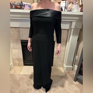 Elegant Black Off-Shoulder Dress Lauren by Ralph Lauren